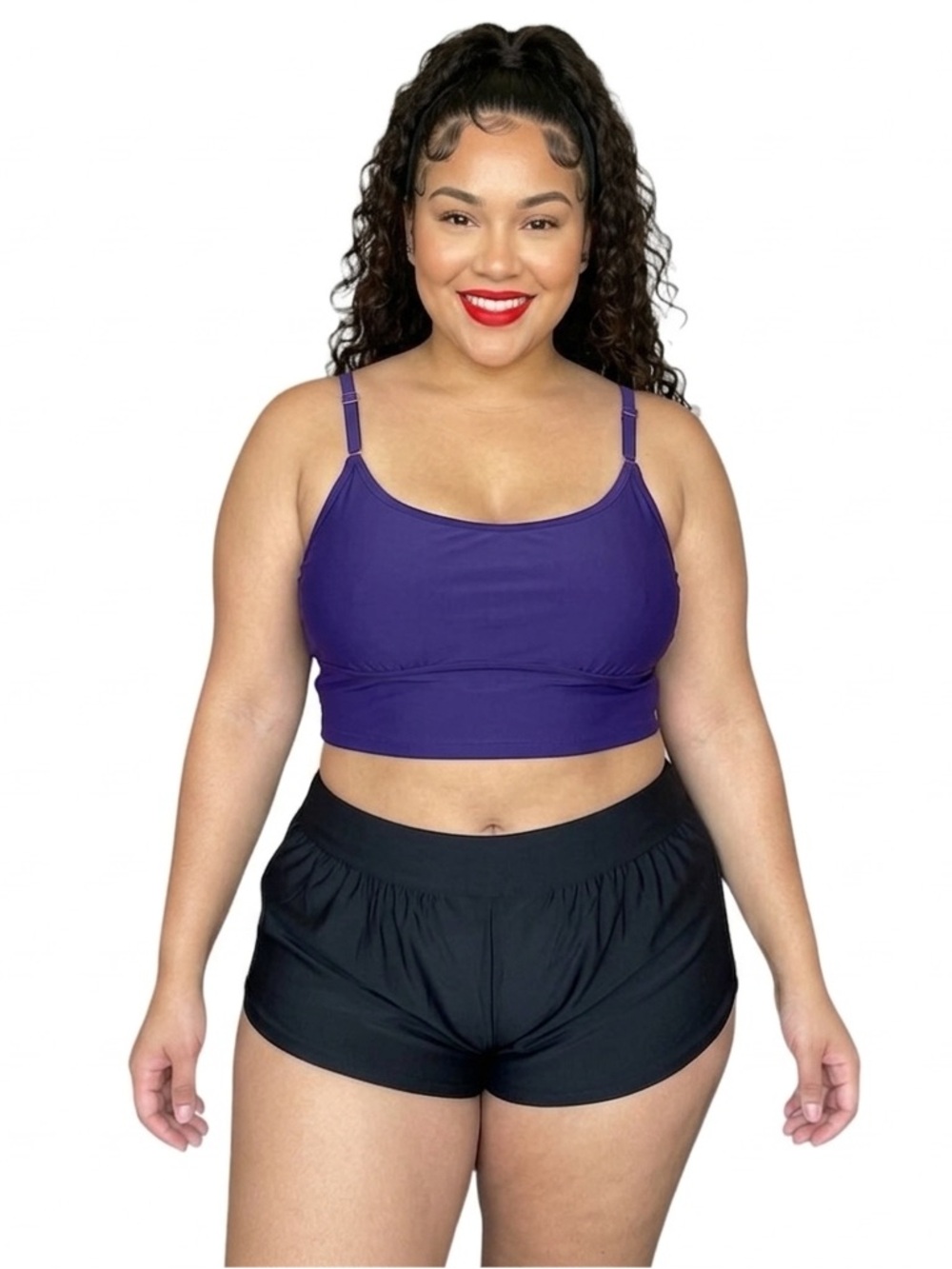 Women’s Athletic/Swim Shorts in Black - Comfortable Active Fit